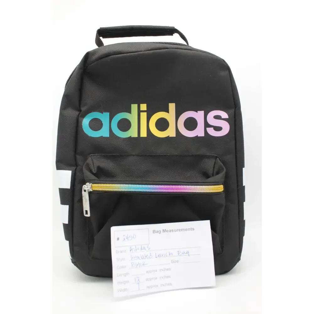 Adidas Insulated Lunch Bag Black & Multi Color Logo